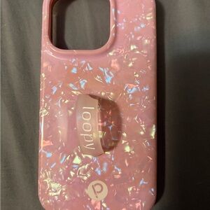 Loopy Case iPhone 14 Pro Pink Iridescent